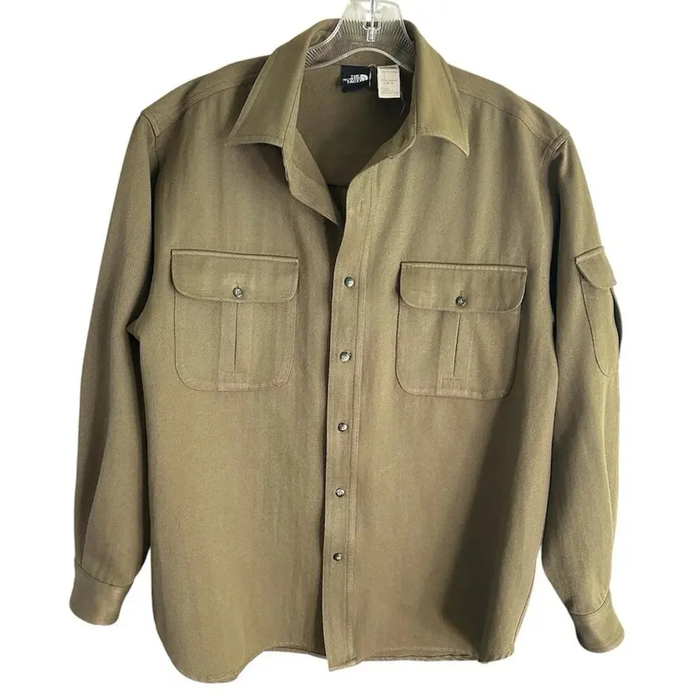 The North Face Archive Utility Safari Shirt Men’s M Olive Tactical Roll Tab